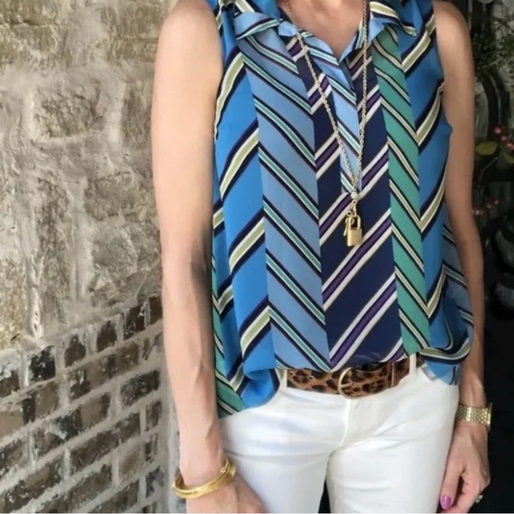 CAbi Ascot Top Style 3780 XL V Neck blouse